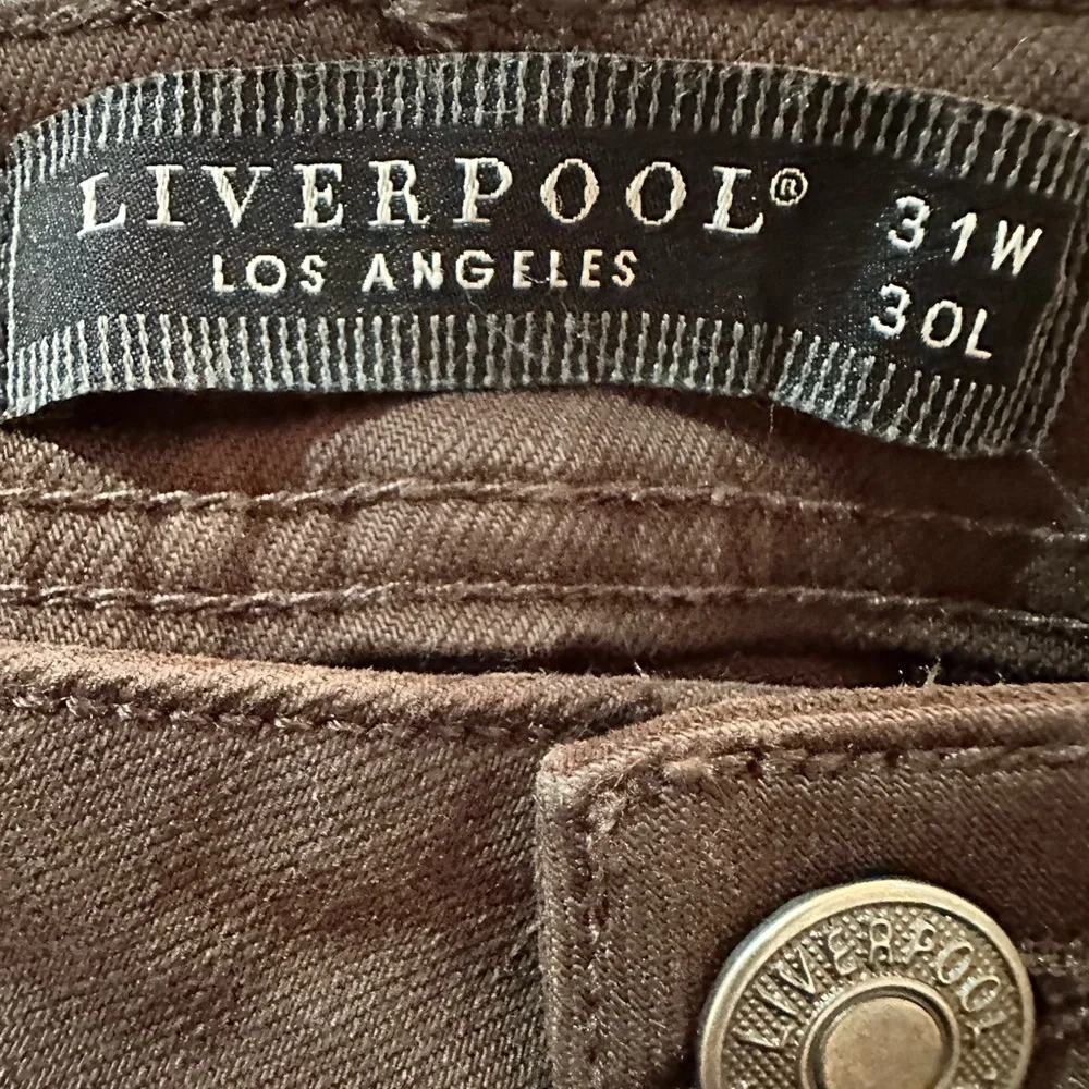 LIVERPOOL LOS ANGELES Kingston Modern Slim Straight Fit Jeans - Chocolate -31x30